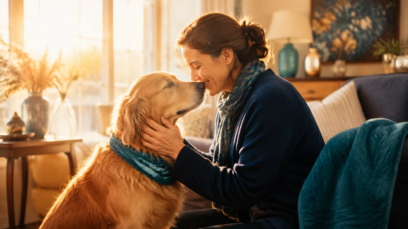A dog and its owner: companionship and hope during cancer treatment